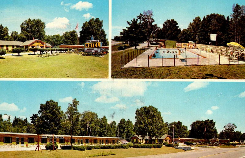 Blue Spruce Motel - Vintage Postcard (newer photo)